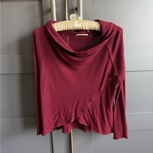 Promesa Deep Red Cowl Neck Sweater